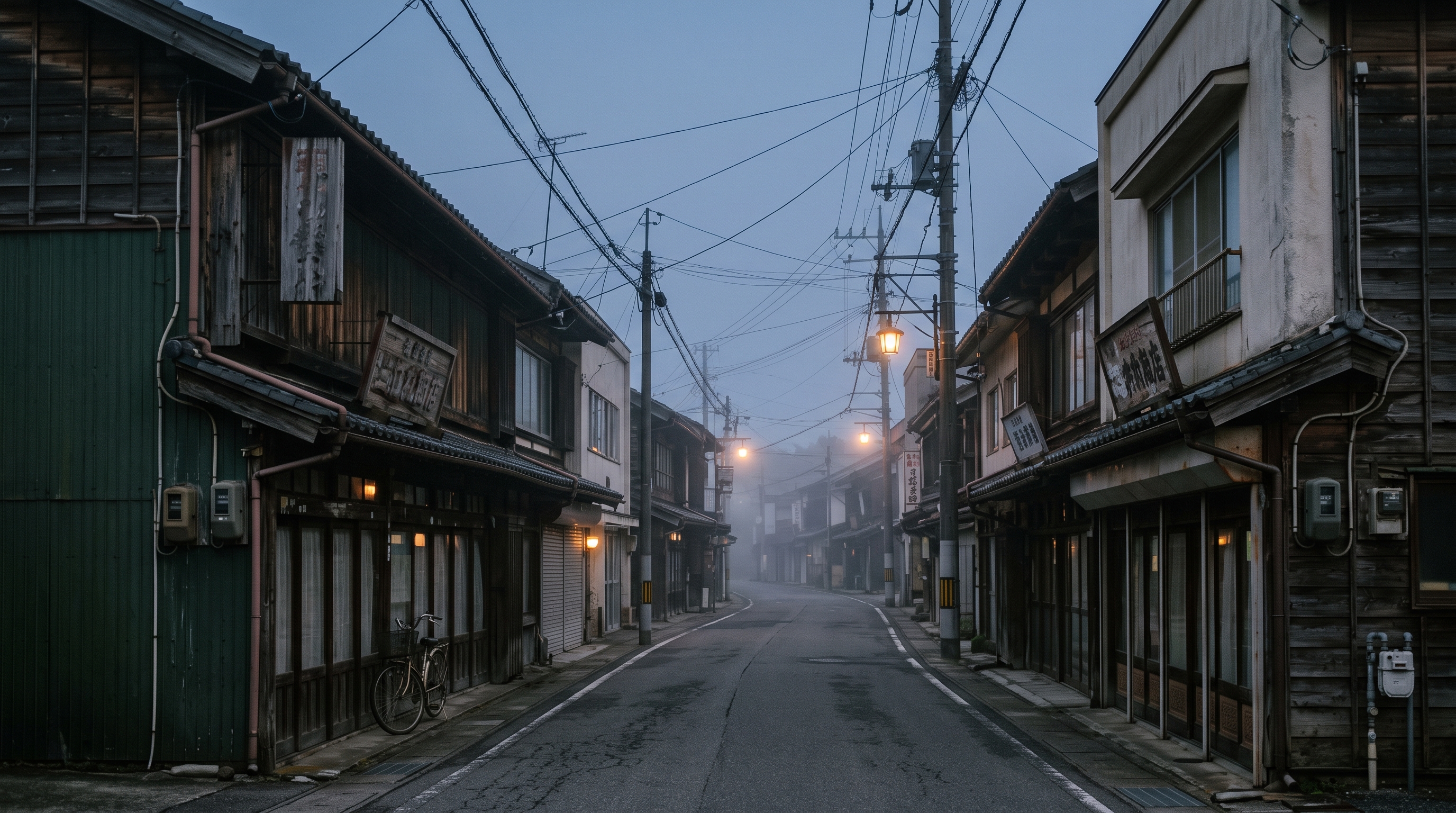 霧越市・本町の夕暮れ